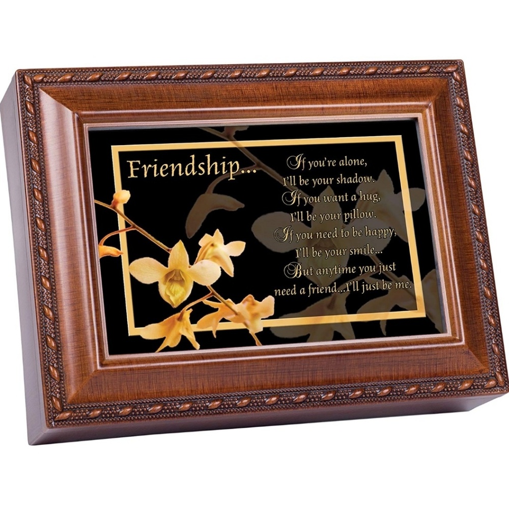 Cottage Garden Friendship Woodgrain Music Box